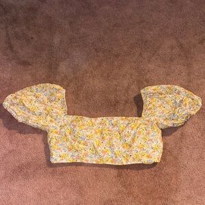 Floral Yellow Women's Top